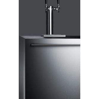Summit Classic 24" 2 x 1/6 Barrel Stainless Steel Built-In Double Tap Kegerator SBC590 Wine Coolers Empire