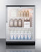 Summit Commercial 24" Built-In Auto Defrost Beverage Fridge SCR600BGLBITB Wine Coolers Empire