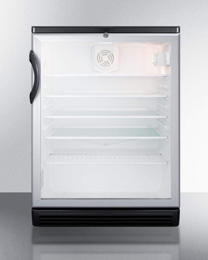 Summit Commercial 24" Built In Automatic Defrost Beverage Fridge SCR600BGLBI Wine Coolers Empire