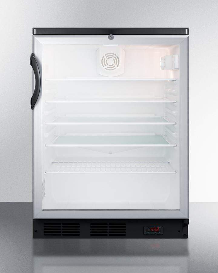 Summit Commercial 24" Built-In Automatic Defrost Craft Beer Pub Fridge SCR600BGLBIDTPUB Wine Coolers Empire