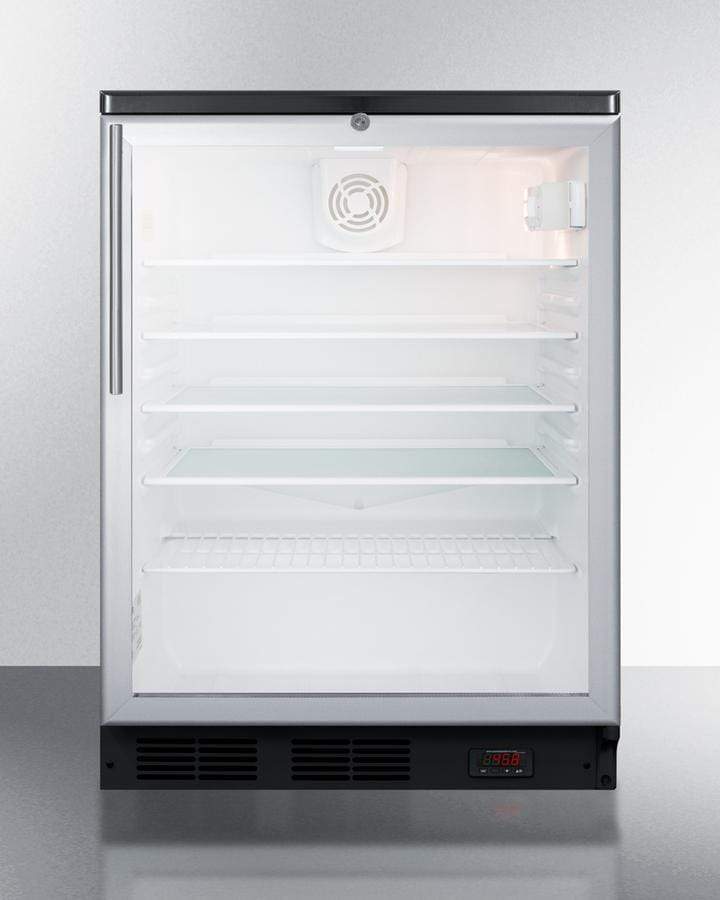 Summit Commercial 24" Built-In Automatic Defrost Craft Beer Pub Fridge SCR600BGLBIDTPUBHV Wine Coolers Empire