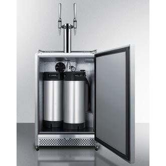 Summit Commercial 24" Built-In Automatic Defrost Outdoor Coffee Kegerator SBC695OSNCFTWIN Wine Coolers Empire