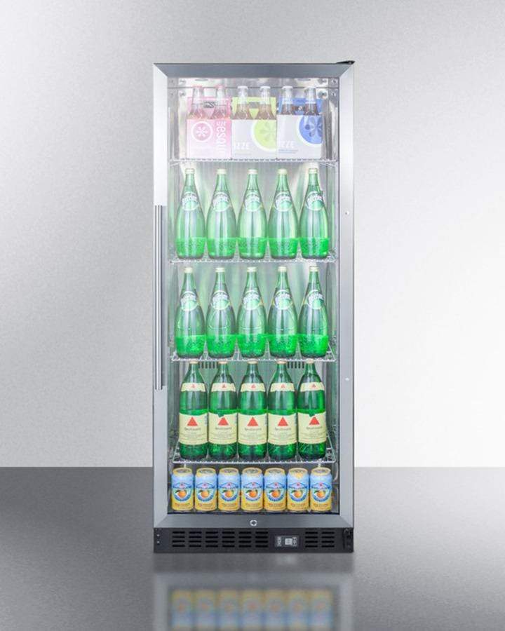Summit Commercial 24" Stainless Steel Automatic Defrost Beverage Fridge SCR1156 Wine Coolers Empire