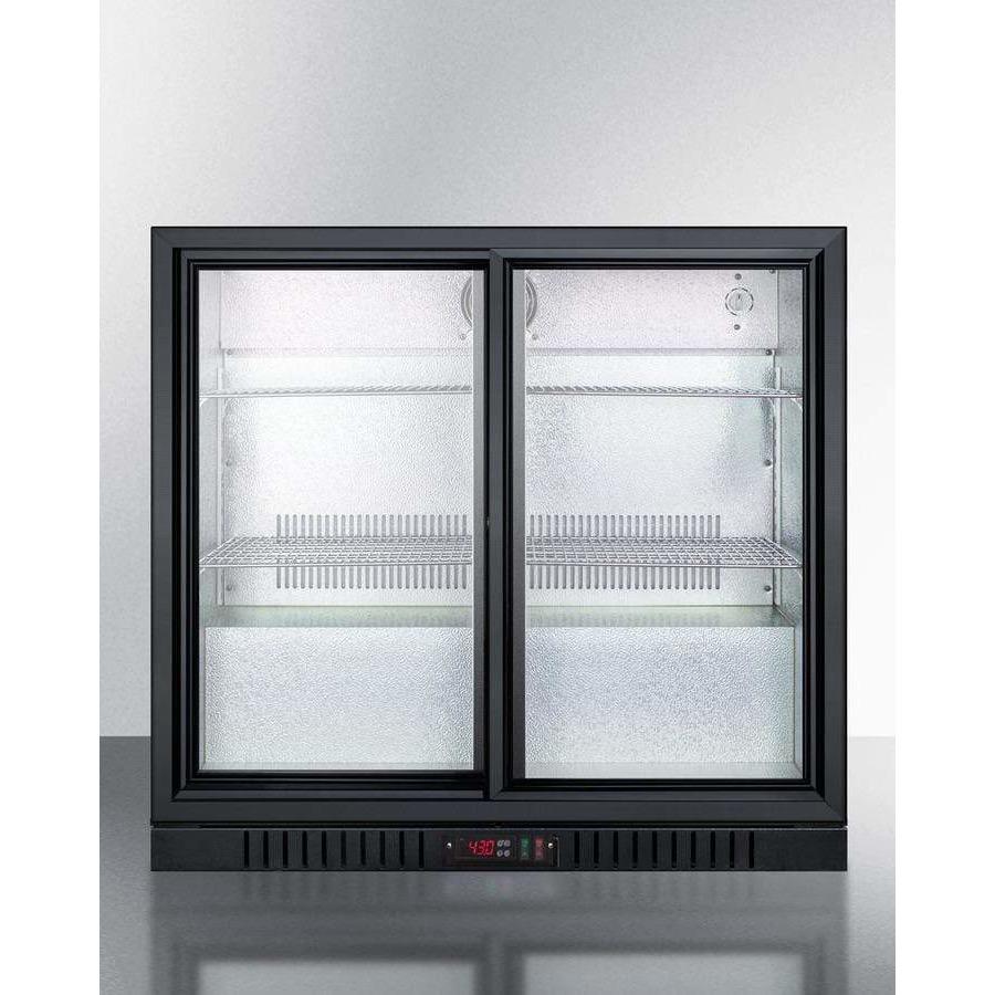 Summit Commercial Back Bar Merchandiser - Stainless Steel Wrapped Cabinet Beverage Fridge SCR700BCSS Wine Coolers Empire