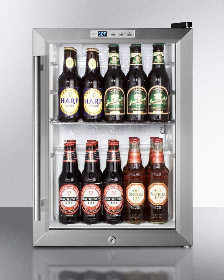 Summit Commercial Compact Craft Beer Pub Fridge Counter top Merchandiser SCR312LPUB Wine Coolers Empire