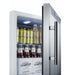 Summit Compact Built-In Beverage Fridge SCR215LBICSS Wine Coolers Empire