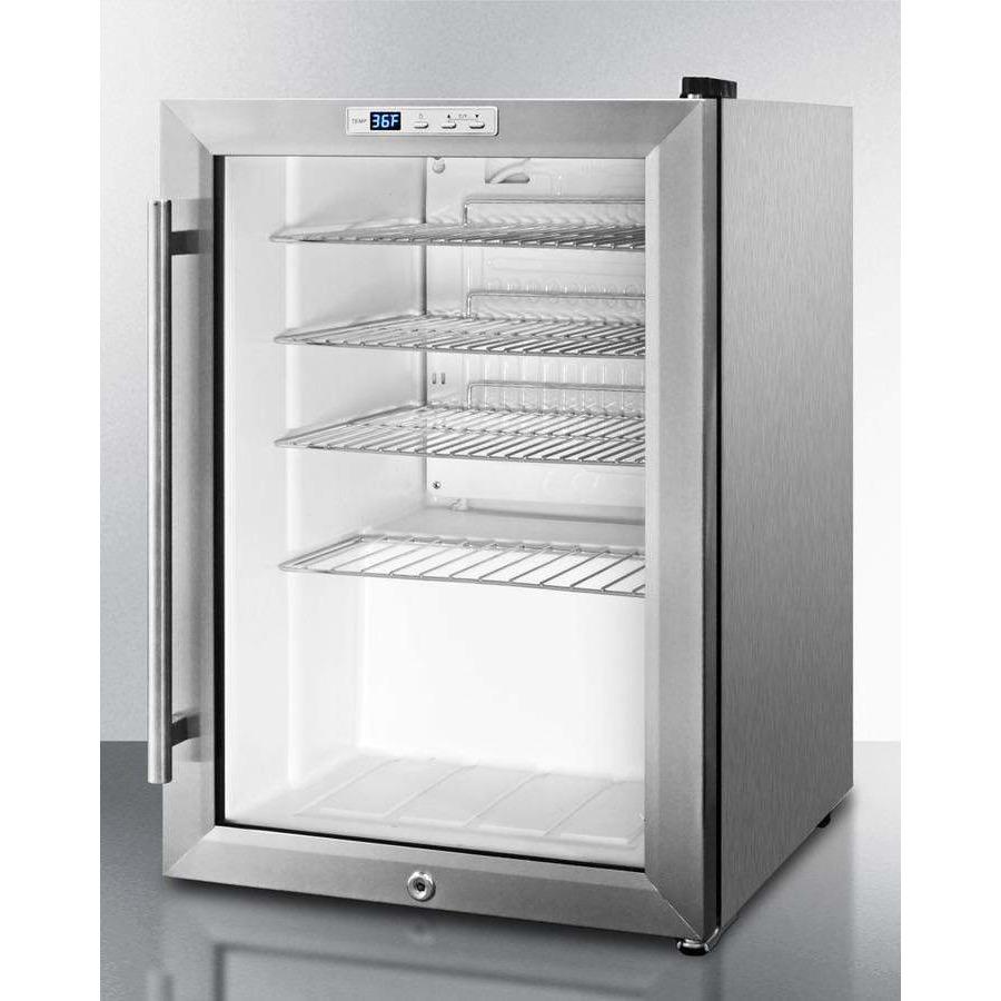 Summit Compact Built-In Beverage Fridge SCR312LBICSS Wine Coolers Empire