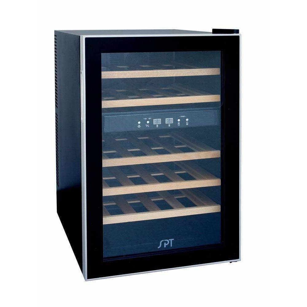 Sunpentown 24-bottle Dual-Zone Thermo-Electric Wine Fridge w/Wooden Shelves WC-2463W Wine Coolers Empire