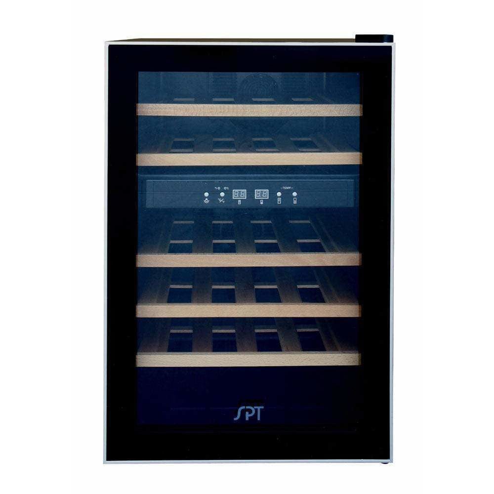 Sunpentown 24-bottle Dual-Zone Thermo-Electric Wine Fridge w/Wooden Shelves WC-2463W Wine Coolers Empire