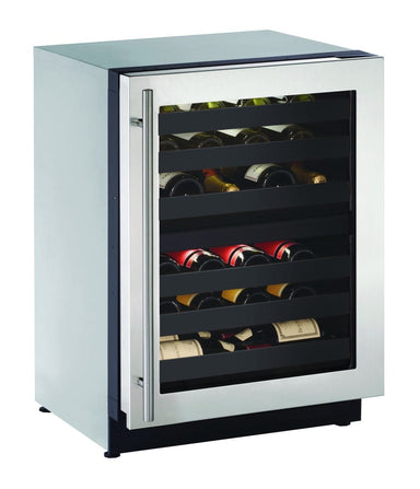 U-Line 2224ZWC 24" Dual-Zone Wine Refrigerator Reversible Hinge Wine Coolers Empire