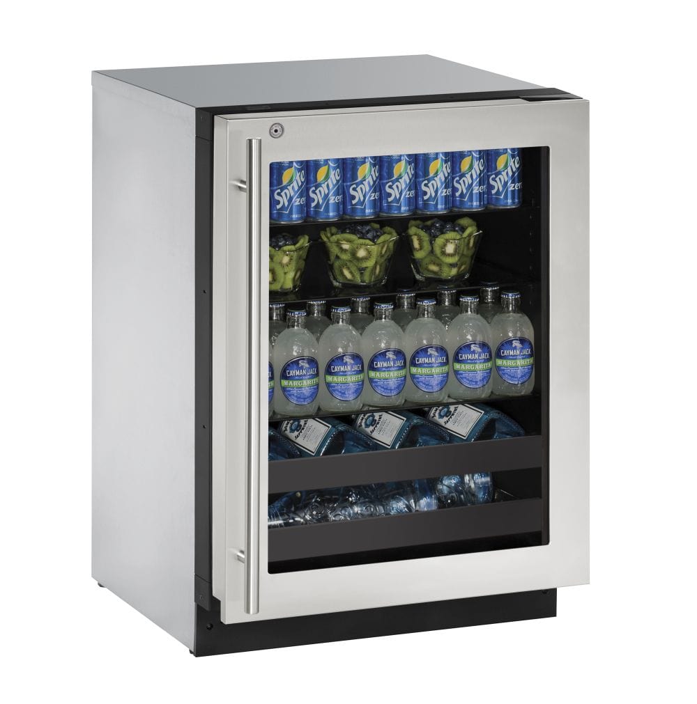 U-Line 24" Stainless Frame Right with Lock Beverage Center U-2224BEVS-13B Wine Coolers Empire