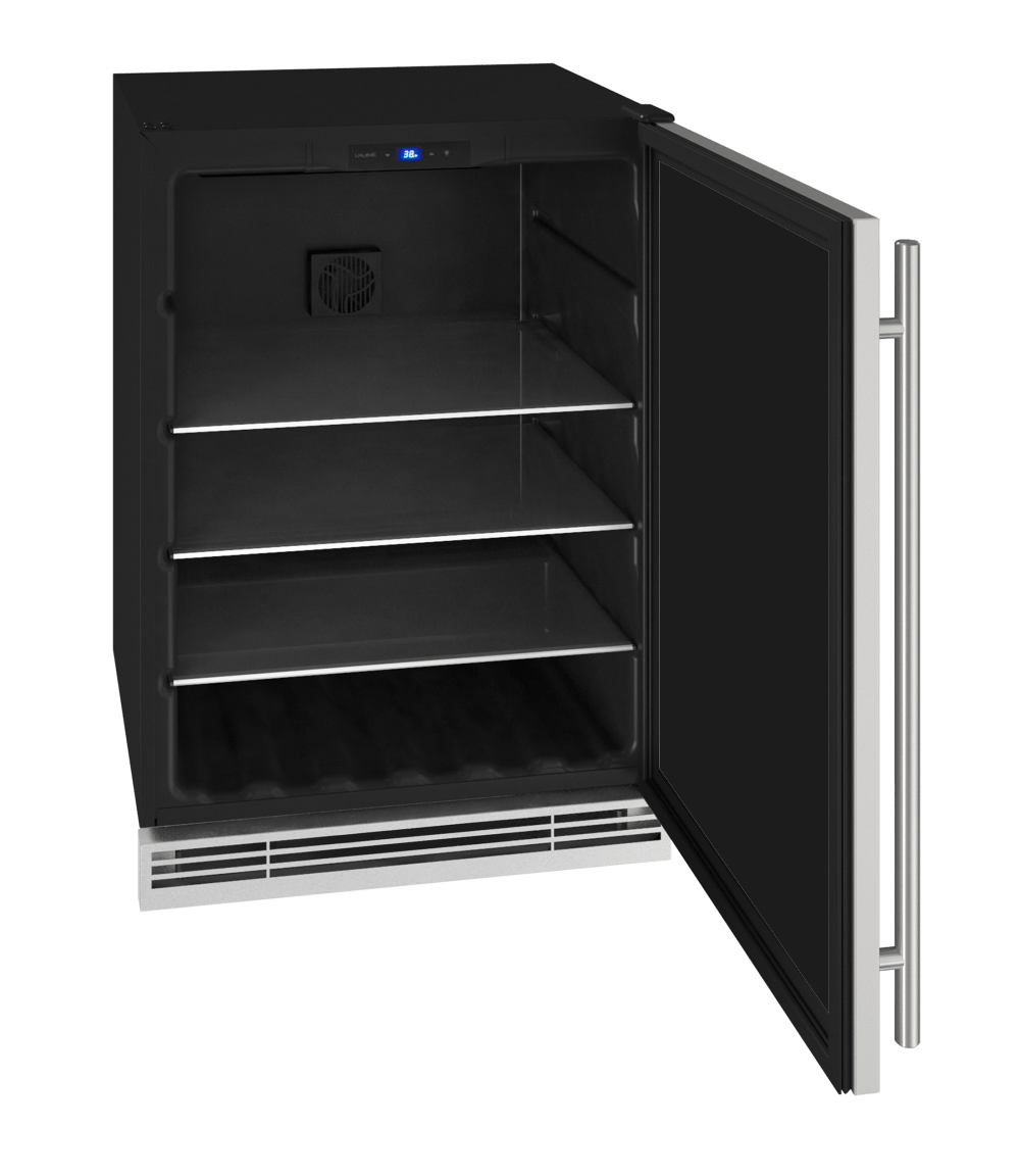 U-Line 24" Stainless Solid Door Beverage Center UHBV024-SS01A Wine Coolers Empire
