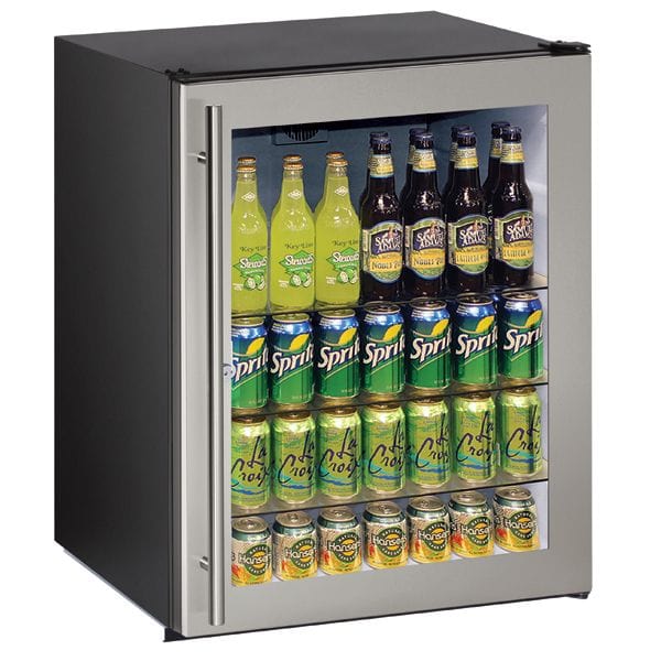 U-Line ADA24R 24" Refrigerator Reversible Hinge Glass/Solid Door Wine Coolers Empire