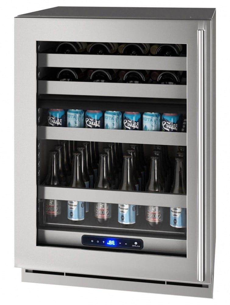U-Line HBD524 24" Dual-Zone Beverage Center Reversible Hinge Integrated Frame Wine Coolers Empire