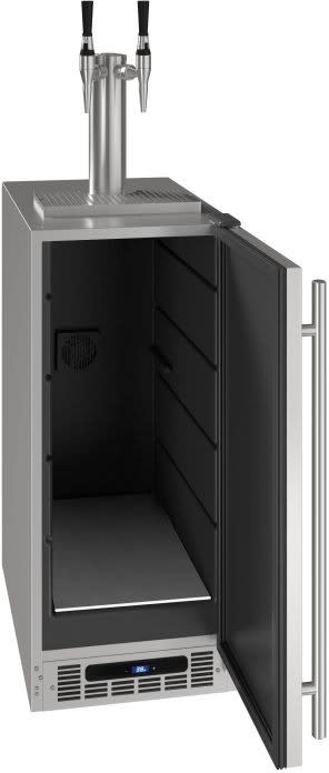 U-Line HDE215 15" Nitro Infused Cold Coffee Dispenser Reversible Hinge Stainless Solid Wine Coolers Empire