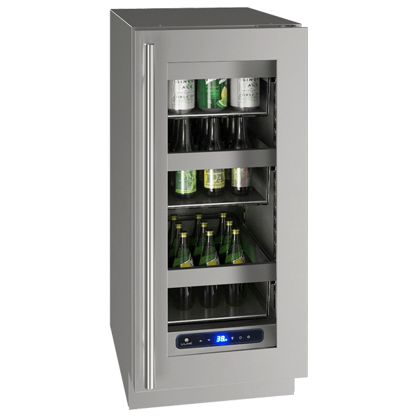 U-Line HRE515 15" Refrigerator Reversible Hinge Integrated/Stainless Wine Coolers Empire