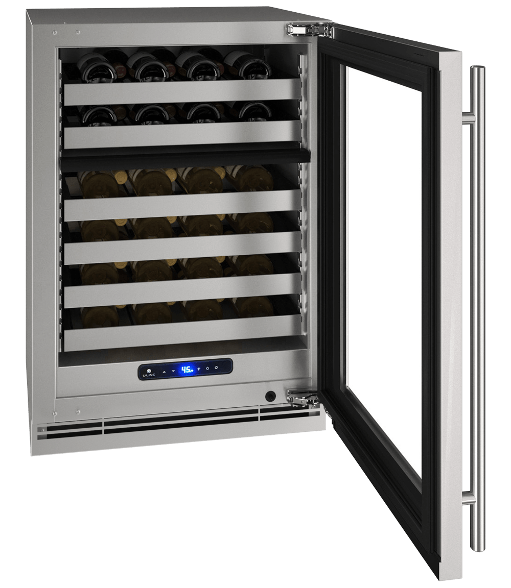 U-Line HWD524 24" Dual-Zone Wine Refrigerator Reversible Hinge Wine Coolers Empire