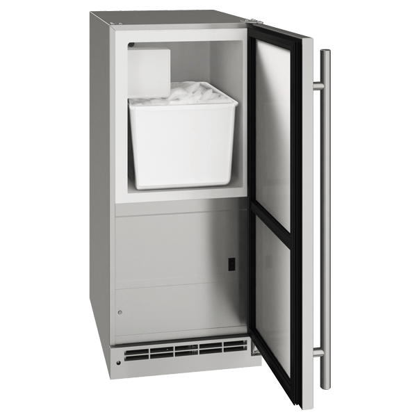 U-Line OCR115 15" Outdoor Crescent Ice Maker Reversible Hinge Stainless Solid Wine Coolers Empire
