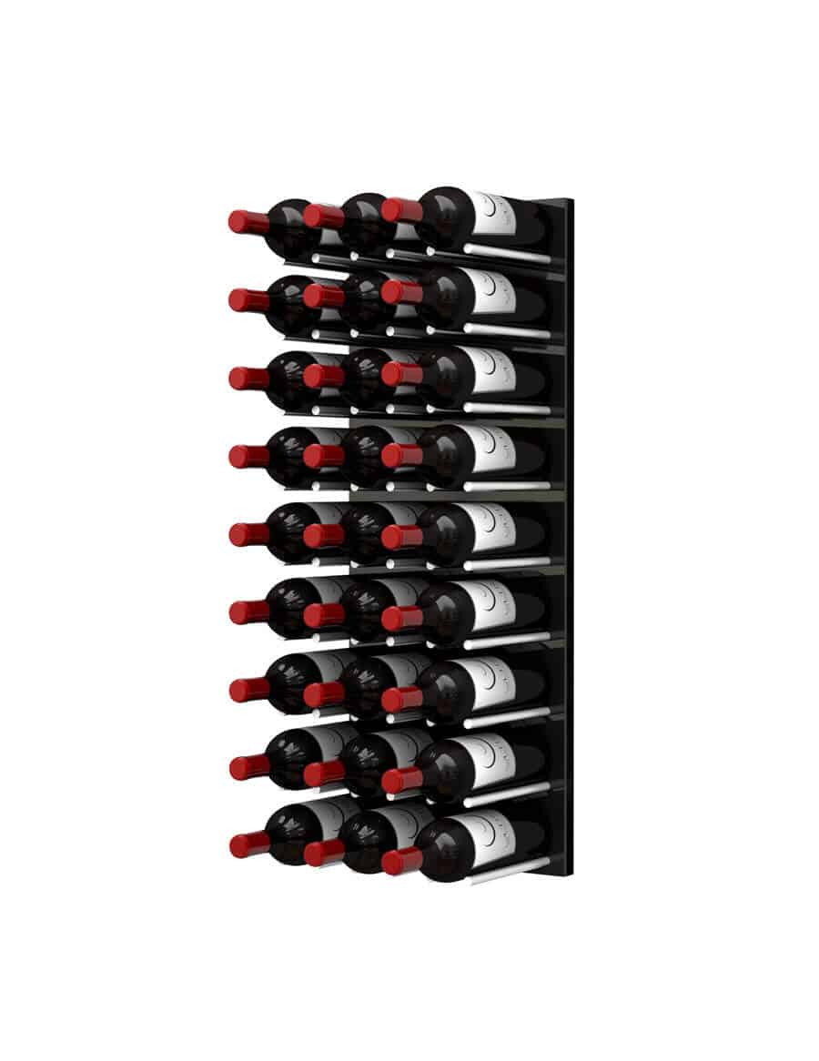 Ultra Wine Racks - Fusion Straight Wine Wall Black Acrylic (3 Foot) Wine Coolers Empire