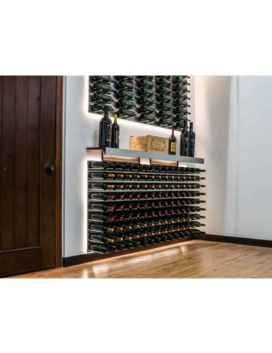 Ultra Wine Racks - Fusion Straight Cork Out Wine Wall Dark Stain (4 Foot)