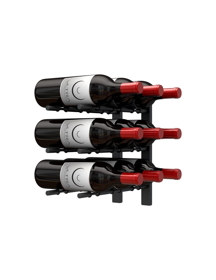 Ultra Wine Racks HZ Wall Rails 1FT Metal Wine Rack (3 to 9 Bottles)