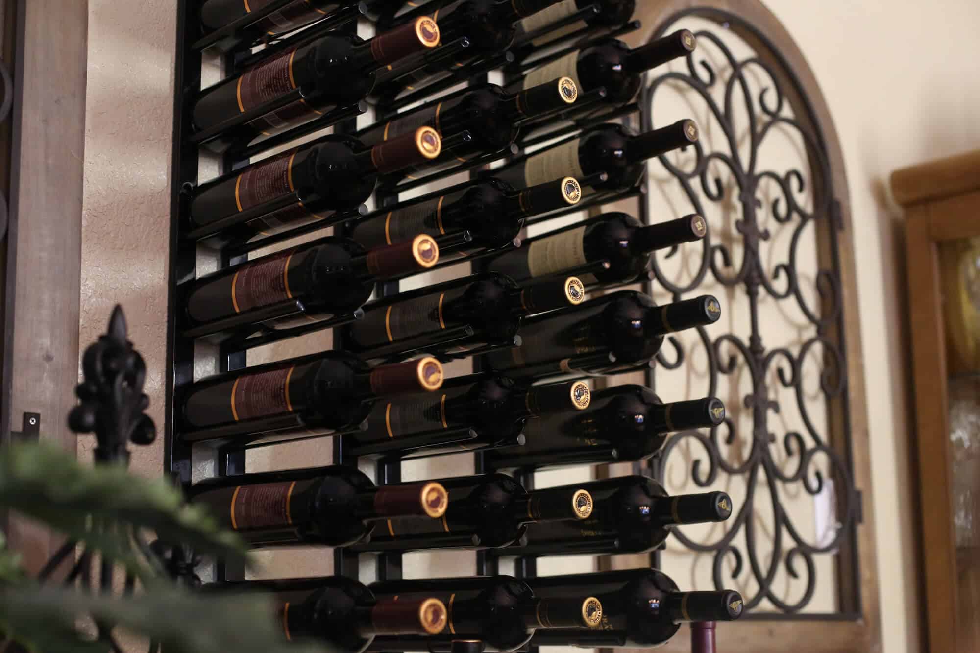 Ultra Wine Racks Straight 2 Ft Wall Rails 6 Bottles Wine Coolers Empire