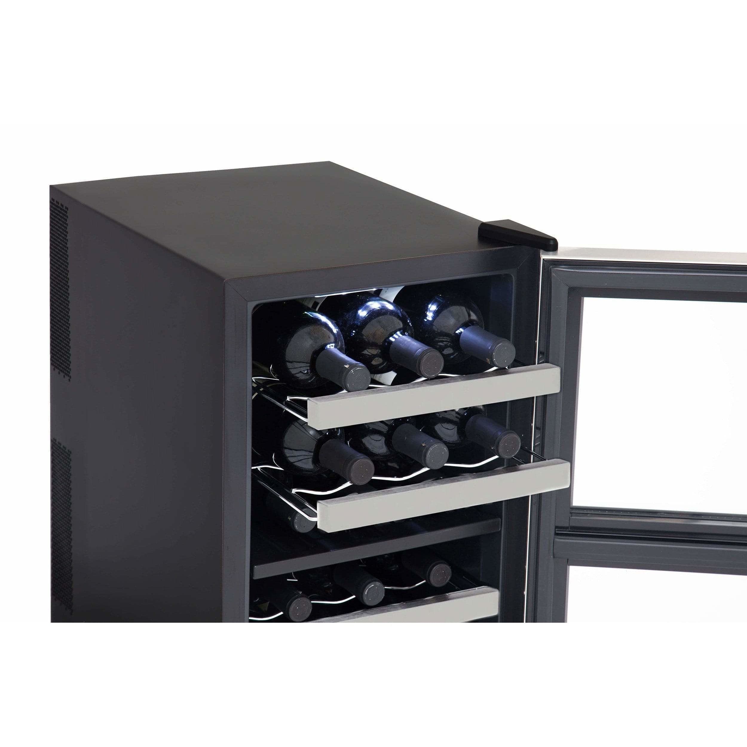 Whynter 18 Bottle Dual Zone Thermoelectric Wine Cooler WC-181DS Wine Coolers Empire