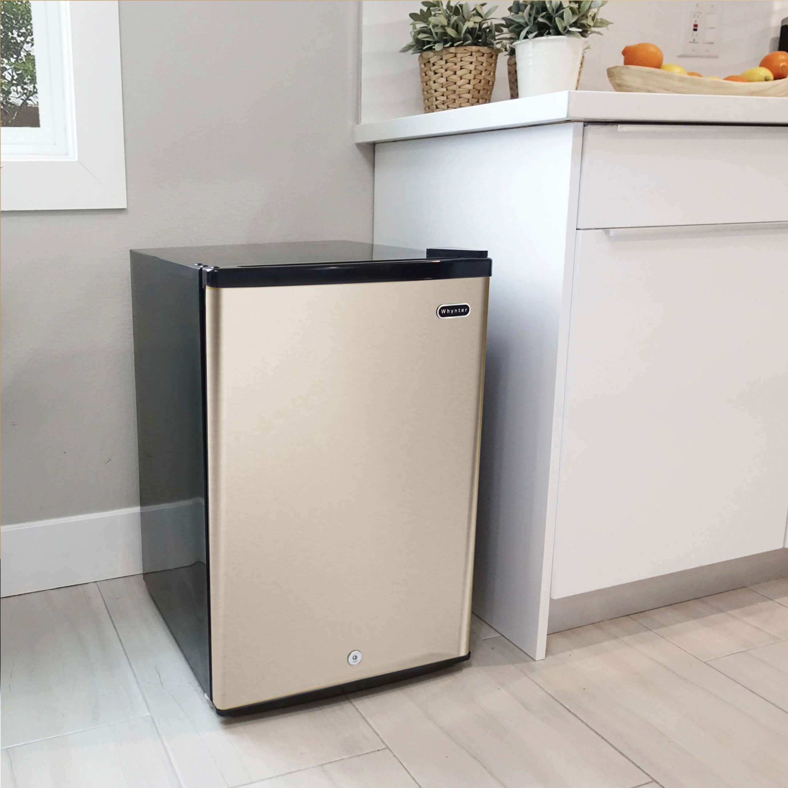 Whynter 2.1 cu.ft. Energy Star Rose Gold Upright Freezer CUF-210SSG — Wine  Coolers Empire