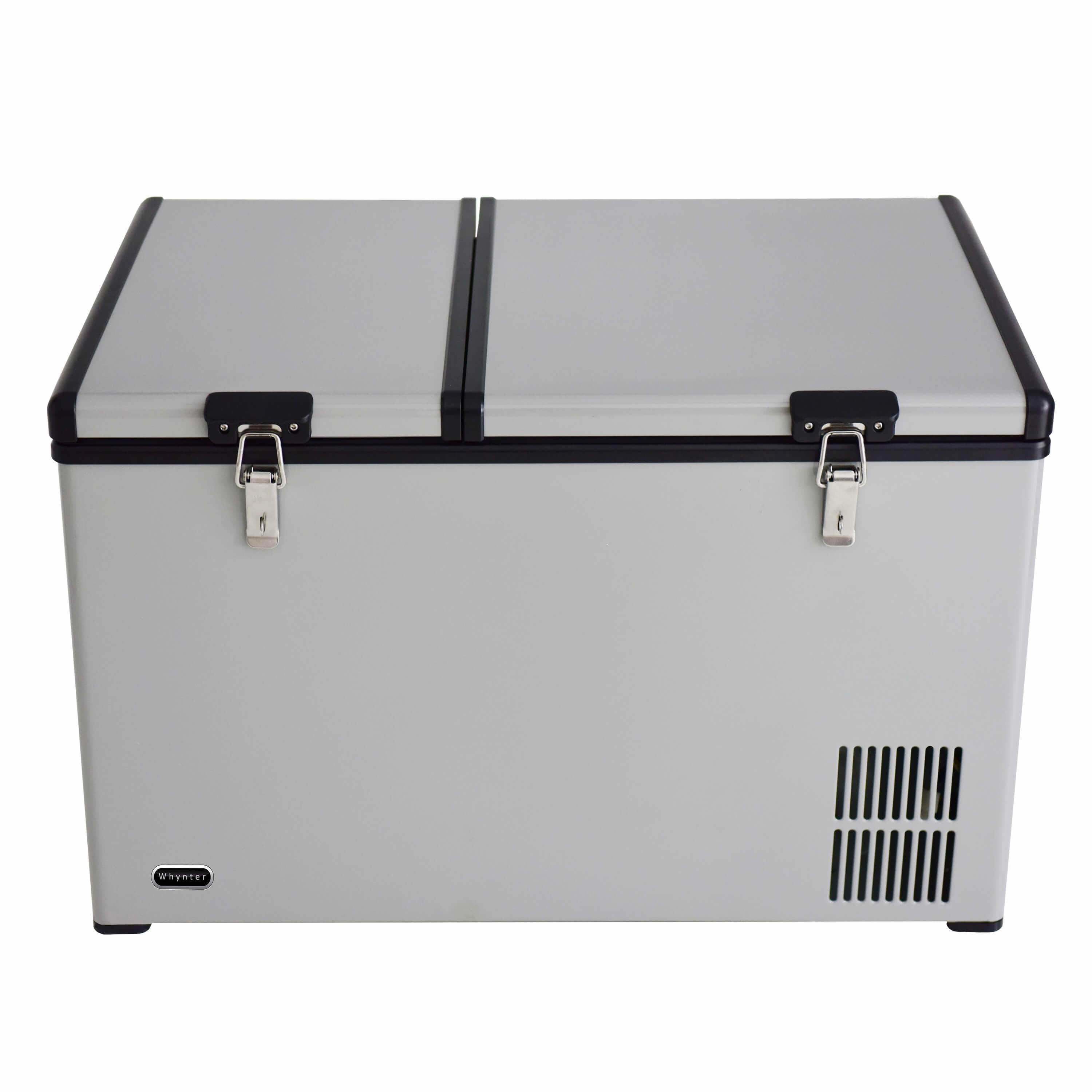 Whynter 90 Quart Dual Zone Portable Fridge/ Freezer with 12v Option and Wheels FM-901DZ Wine Coolers Empire