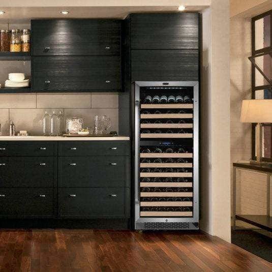 Whynter 92 Bottle Built-in Stainless Steel Dual Zone Compressor Wine Refrigerator with Display Rack and LED display BWR-0922DZ Wine Coolers Empire