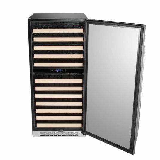 Whynter 92 Bottle Built-in Stainless Steel Dual Zone Compressor Wine Refrigerator with Display Rack and LED display BWR-0922DZ Wine Coolers Empire