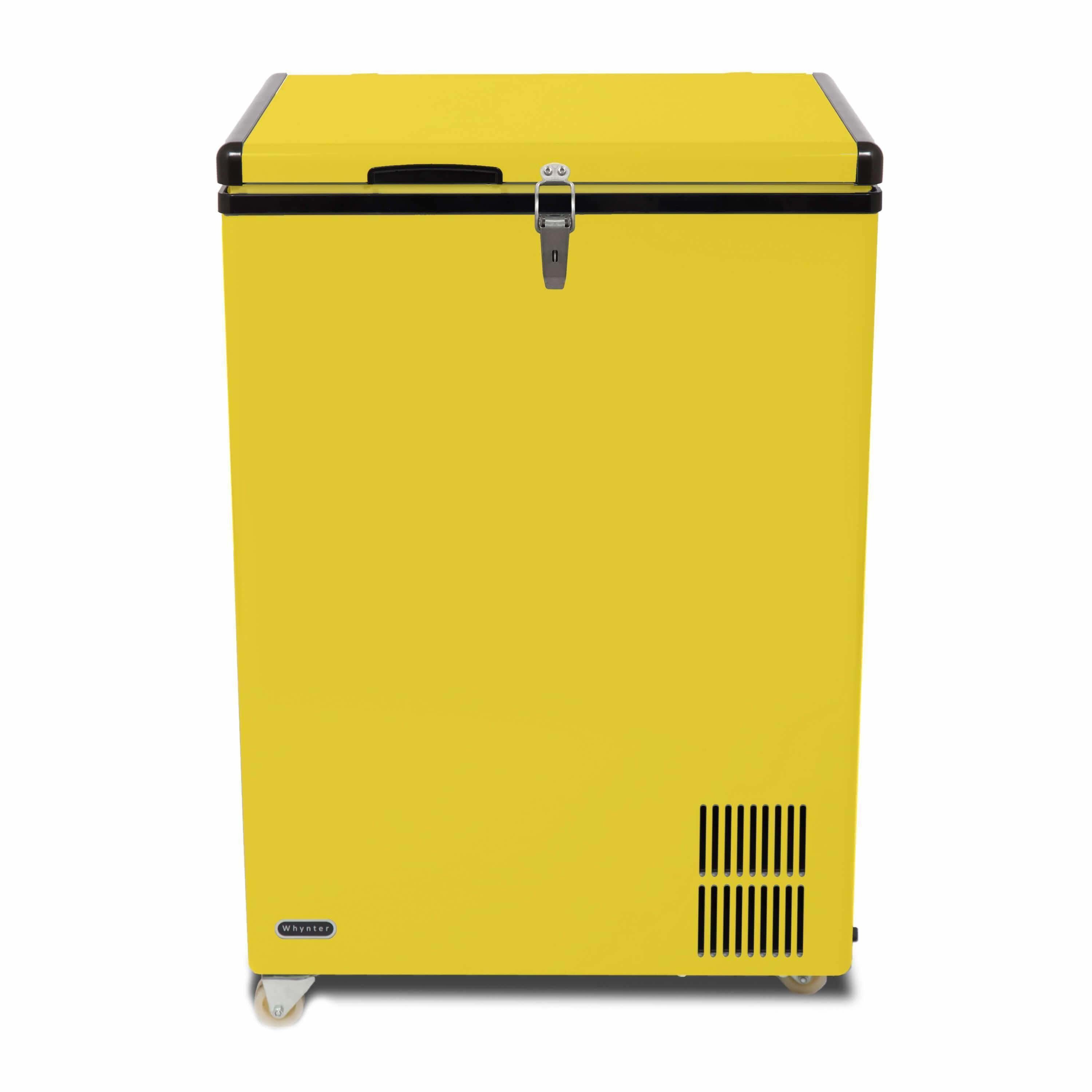 Whynter 95 Quart Portable Fridge / Freezer - Limited Edition Yellow FM-951YW Wine Coolers Empire