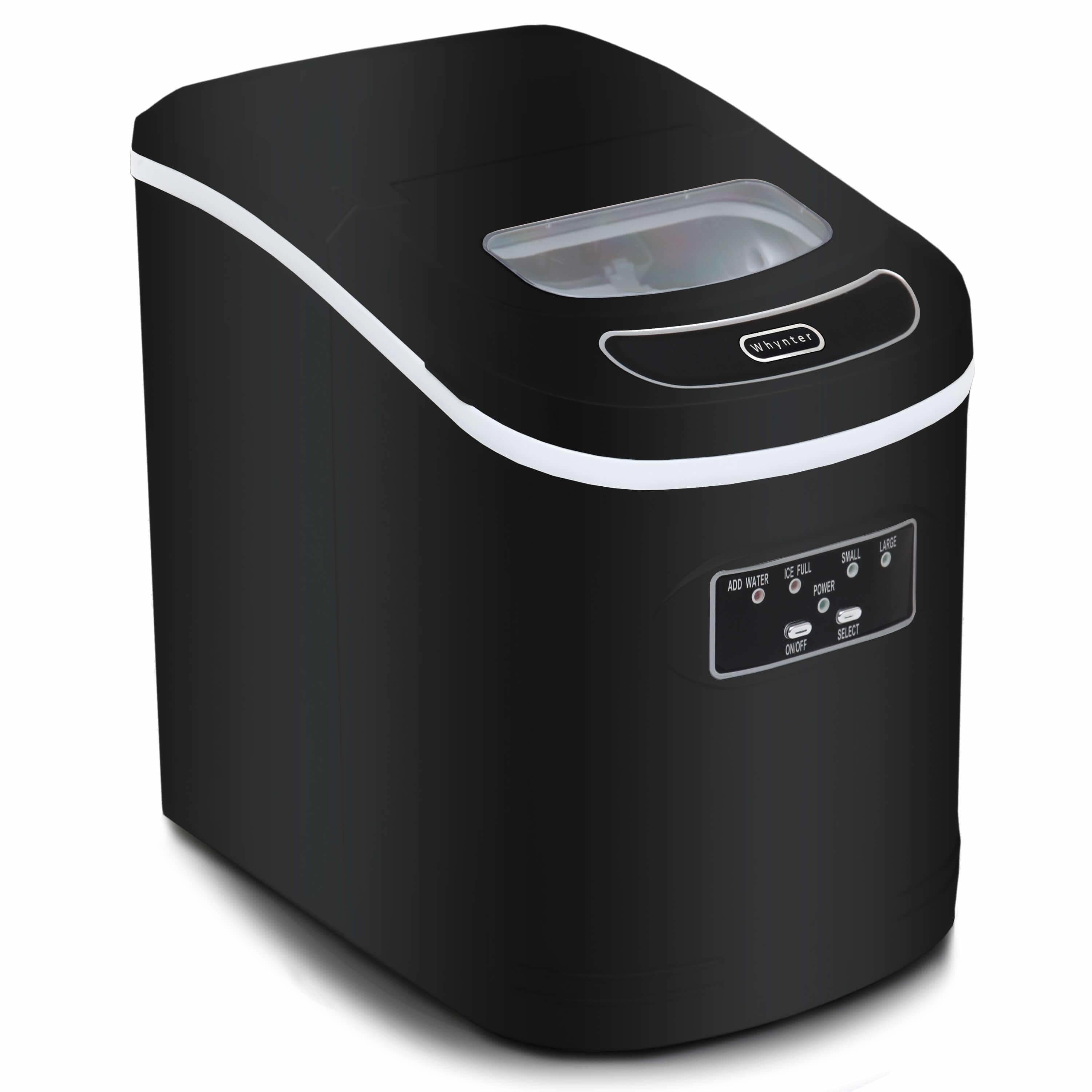 Whynter Compact Portable Ice Maker 27 lb capacity Black IMC-270MB Wine Coolers Empire