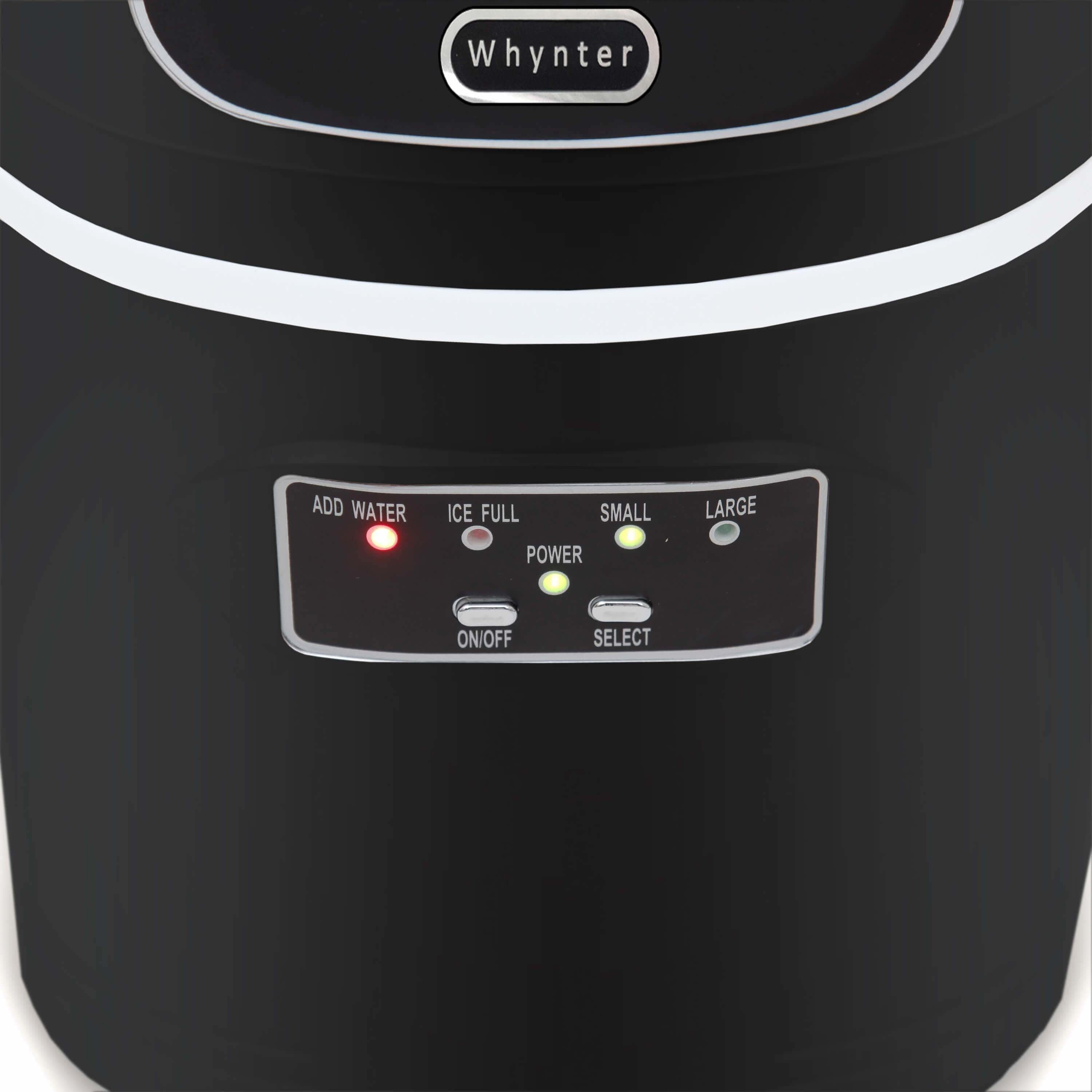 Whynter Compact Portable Ice Maker 27 lb capacity Black IMC-270MB Wine Coolers Empire