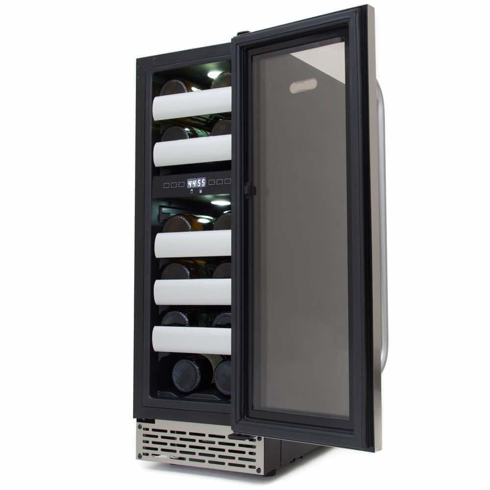 Whynter Elite 17 Bottle Seamless Stainless Steel Door Dual Zone Built-in Wine Refrigerator BWR-171DS Wine Coolers Empire