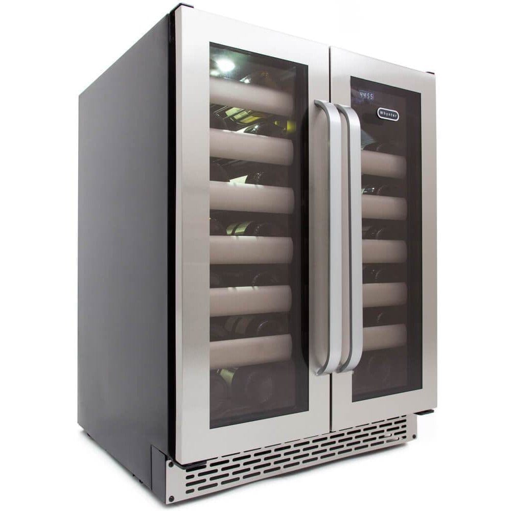 Whynter Elite 40 Bottle Seamless Stainless Steel Door Dual Zone Built-in Wine Refrigerator BWR-401DS Wine Coolers Empire