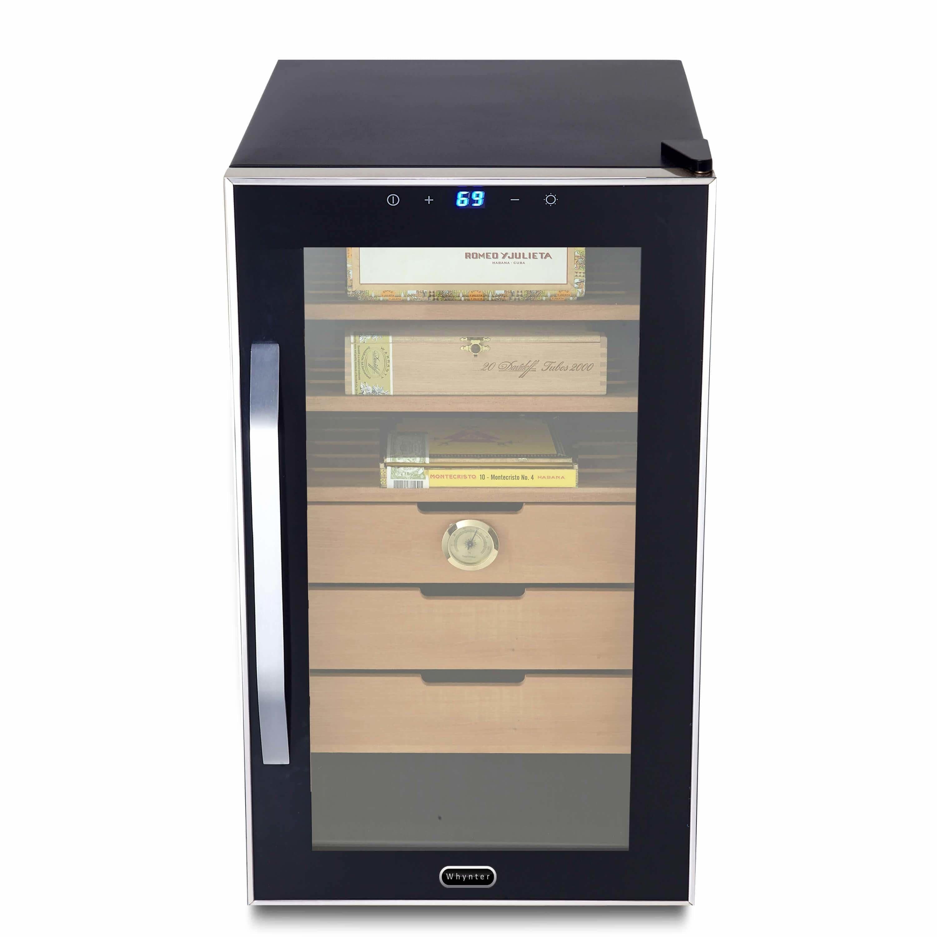 Whynter Elite Touch Control Stainless 1.8 cu.ft. Cigar Cooler Humidor CHC-172BD Wine Coolers Empire