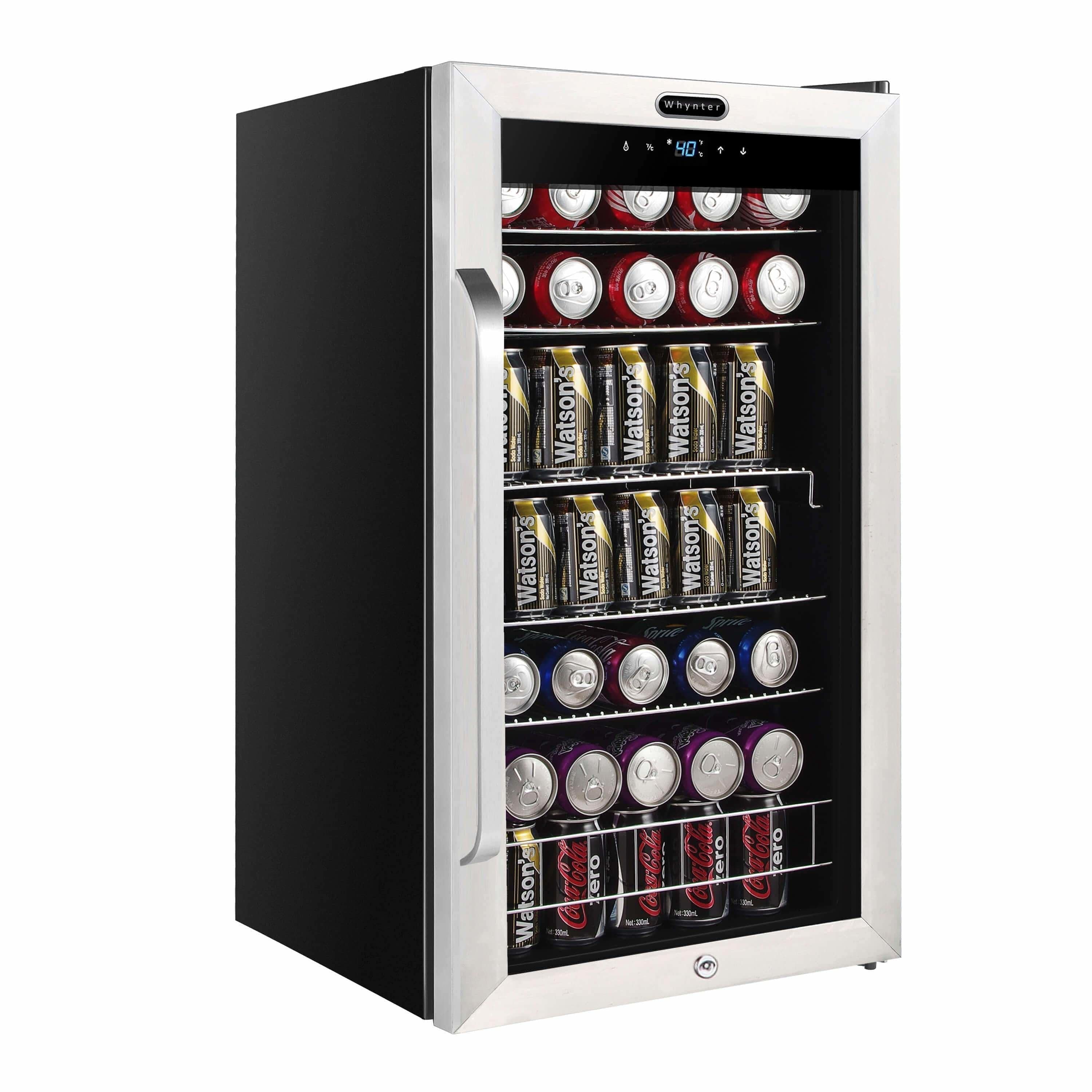 Whynter Freestanding 121 can Beverage Refrigerator with Digital Control and Internal Fan BR-1211DS Wine Coolers Empire