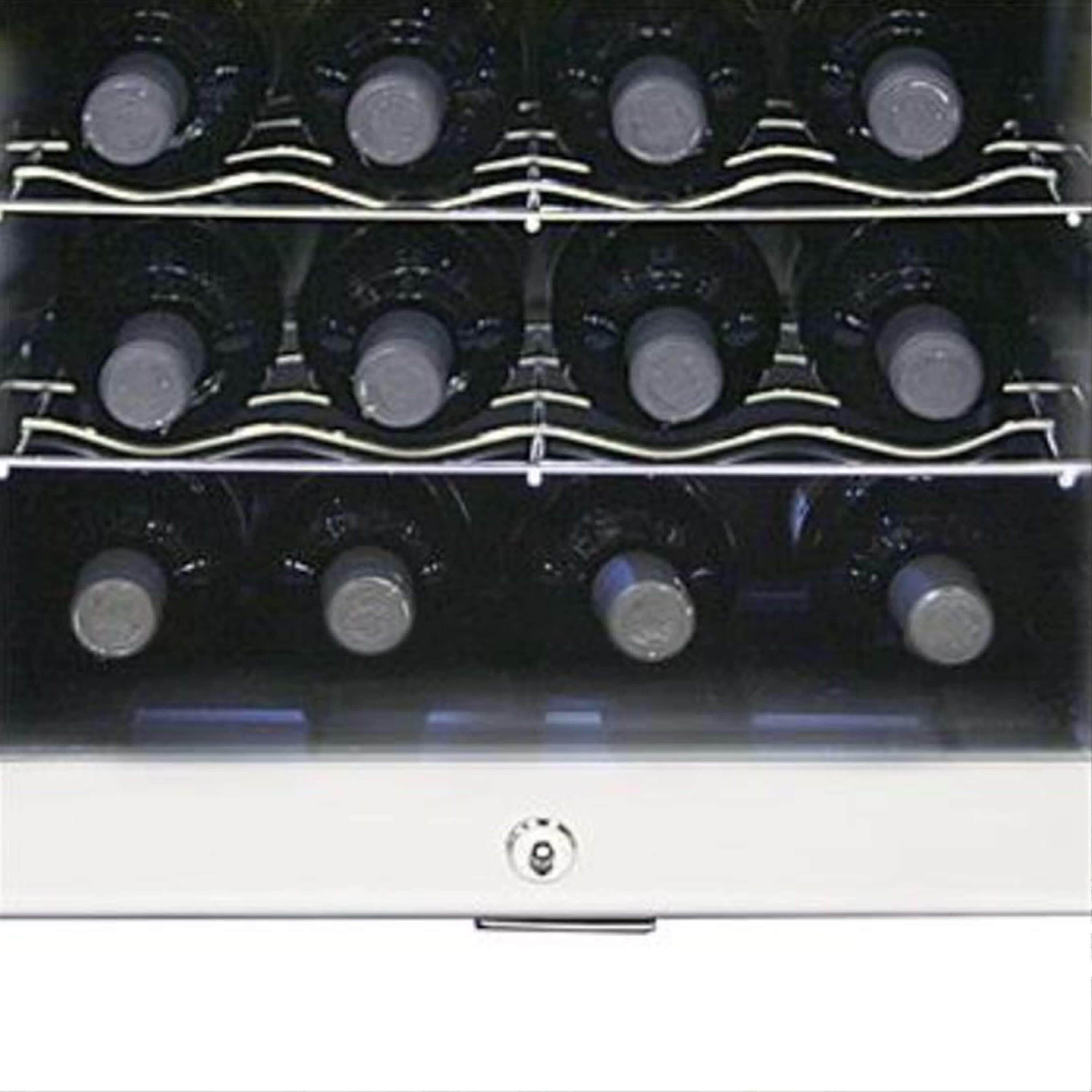 Whynter SNO 16 Bottles Wine Cooler - Platinum with lock  WC-16S Wine Coolers Empire