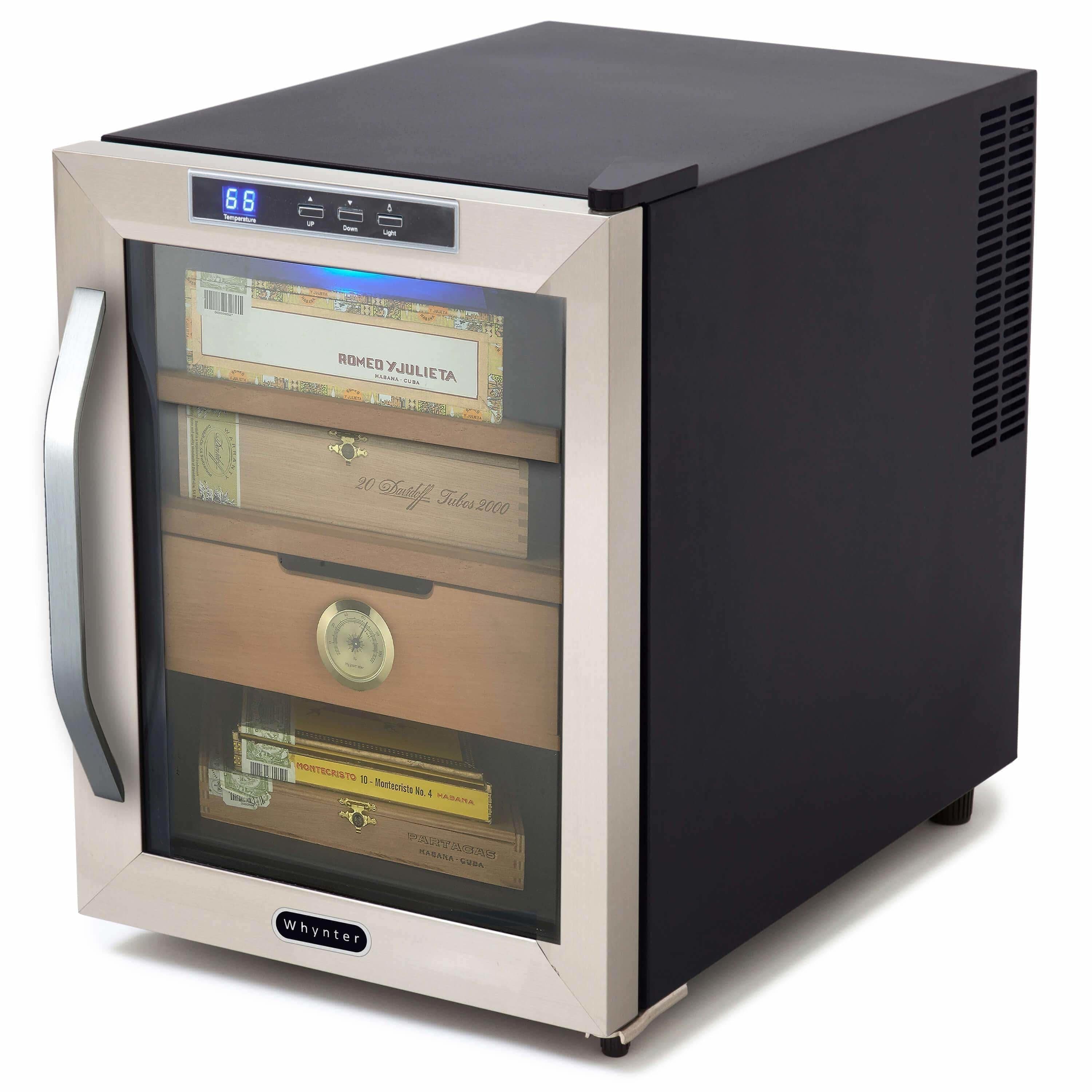 Whynter Stainless Steel 1.2 cu. ft. Cigar Cooler Humidor CHC-120S Wine Coolers Empire